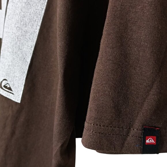 Quicksilver Mens Hawaii T-Shirt Coffee Brown Cotton Short Sleeve Aloha Size L - Picture 5 of 12